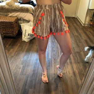 Cute high waisted fringe shorts